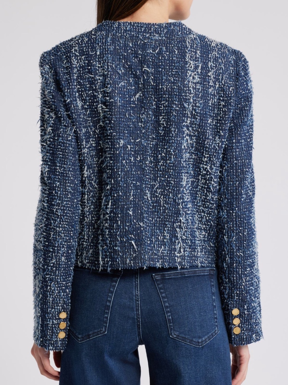 Frame Boucle Denim Jacket - Picture 2 of 7